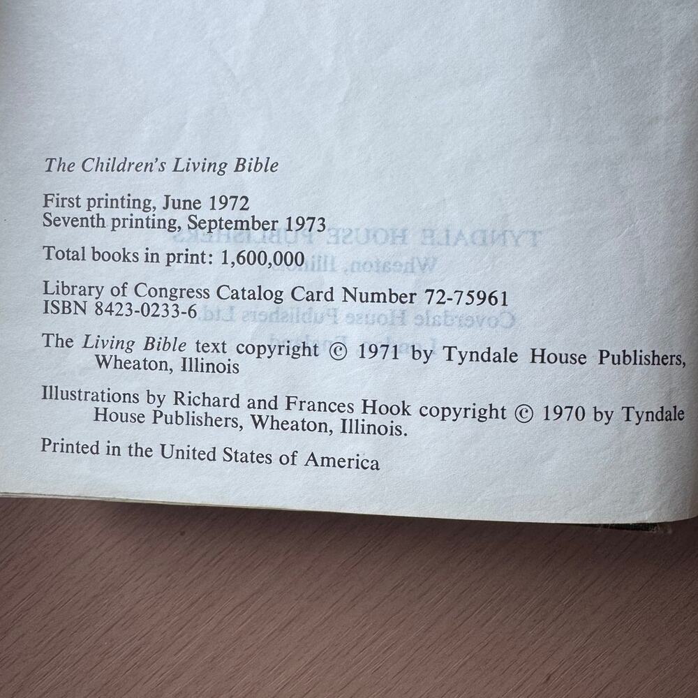 The Children’s Living Bible - Paraphrased 1973 - Picture 6 of 10